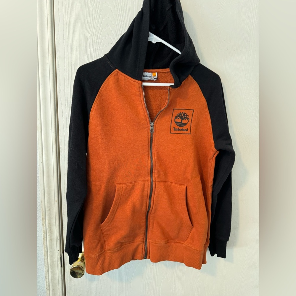 Kids timberland zip up hoodie size large